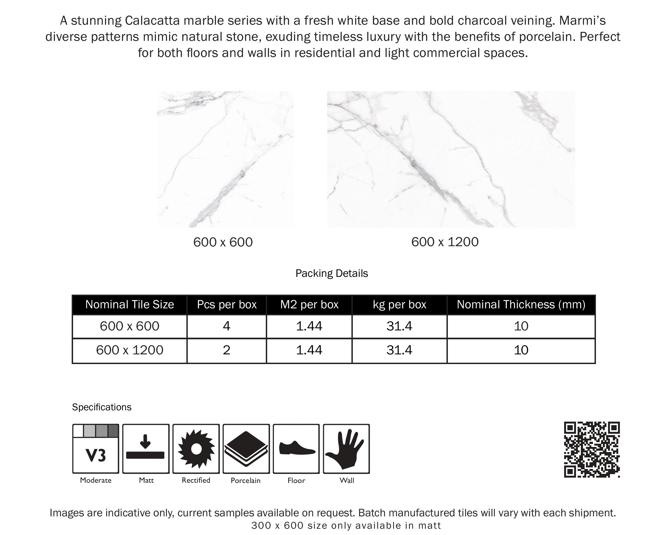 Marmi Specifications