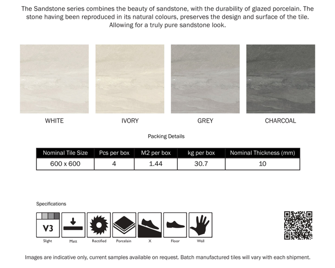 Sandstone Specifications